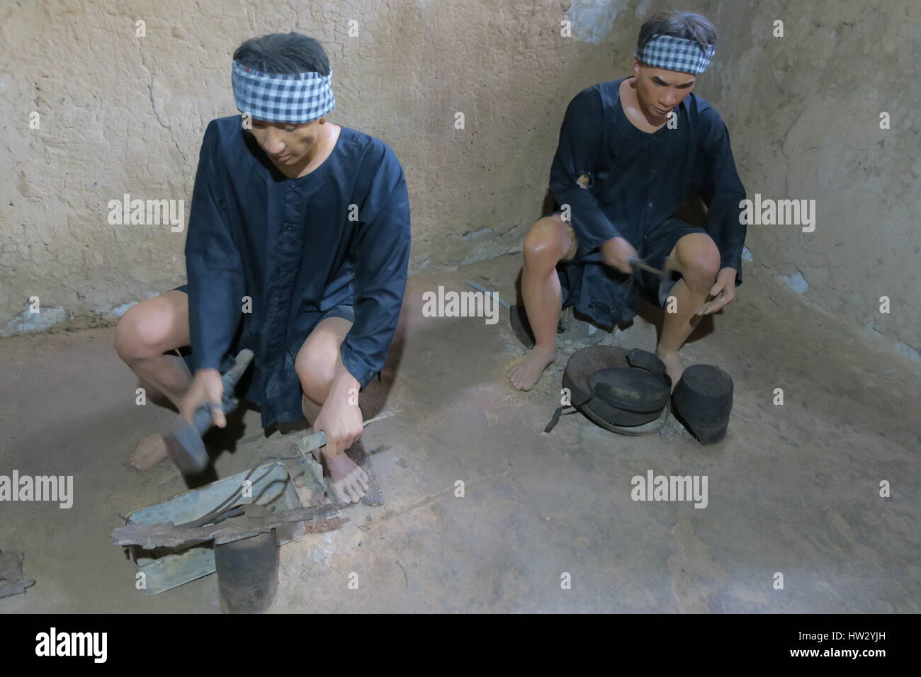 Die Tunnel von củ Chi sind immens Netzwerk von unterirdischen Tunnel in