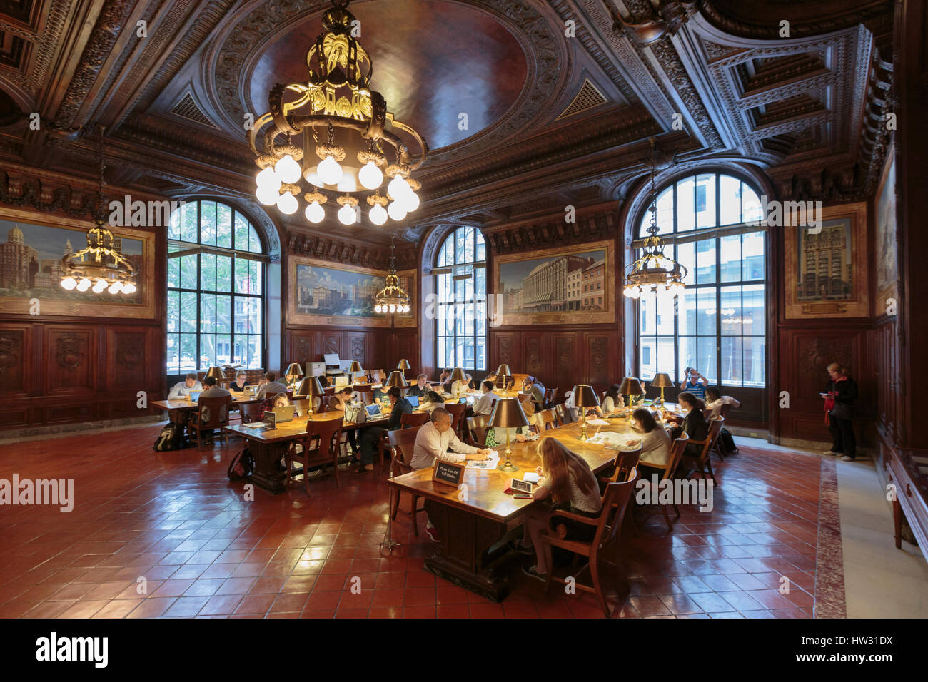 USA, New York, New York City, Manhattan, National Public Library, DeWitt Wallace Zeitschriften Zimmer Stockfoto