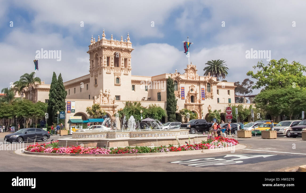 Casa del Prado Gebäude, Balboa Park, San DIego, Kalifornien, USA. Stockfoto