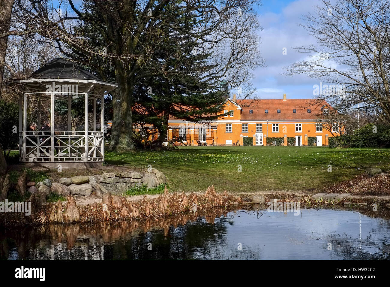 Friedliche Haveselskabets haben, von der Seite der Gärten von Frederiksberg, Kopenhagen, Dänemark Stockfoto