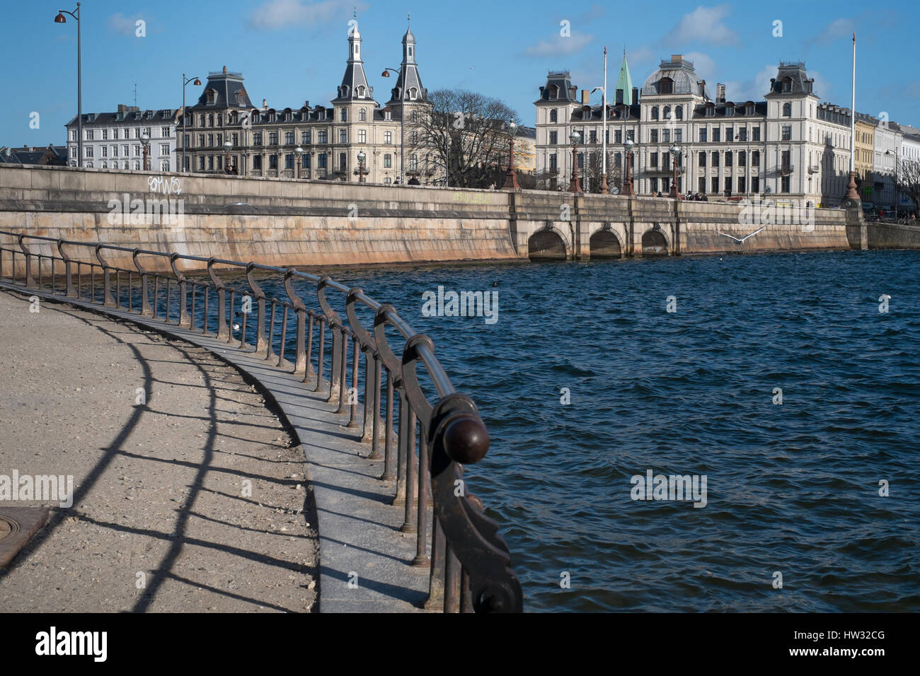 Peblinge Sø, Søerne (The Lakes) im zeitigen Frühjahr, Kopenhagen, Dänemark Stockfoto