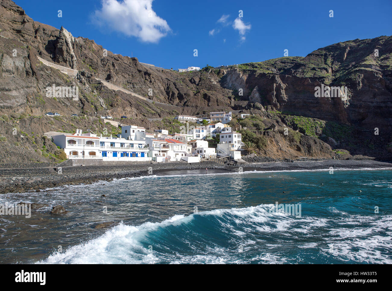 La Gomera - Playa de Alojera Stockfoto