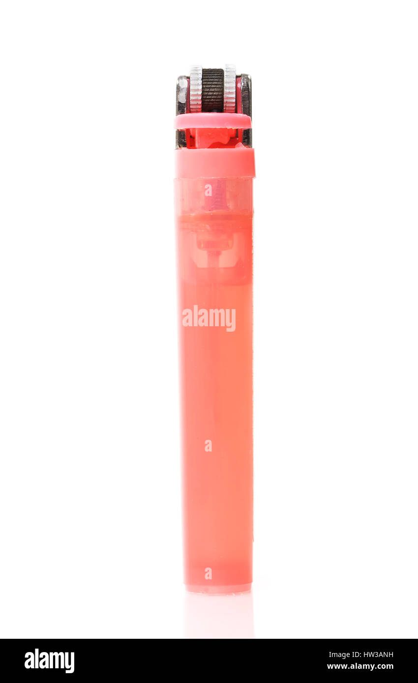 Llighter isoliert auf weiss Stockfoto