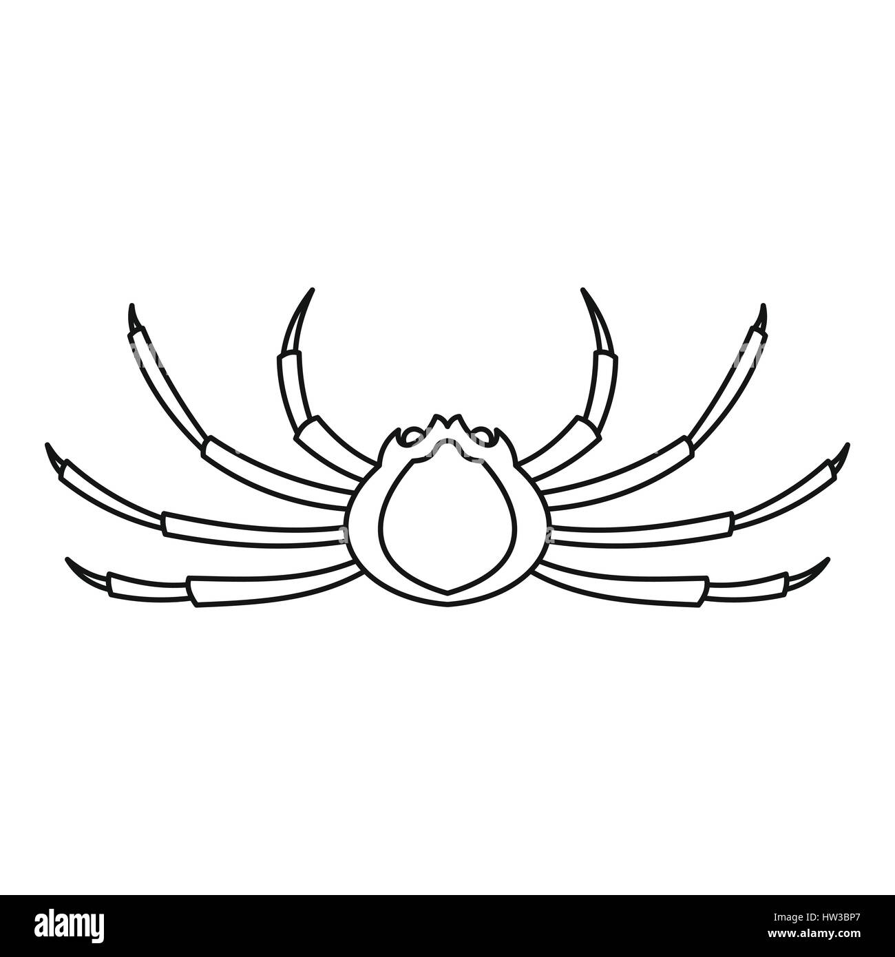 Seespinnen Symbol, Umriss-Stil Stock Vektor