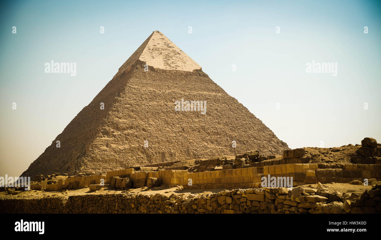 Große Pyramiden von Ägypten. Fotos von einer Reise. Stockfoto