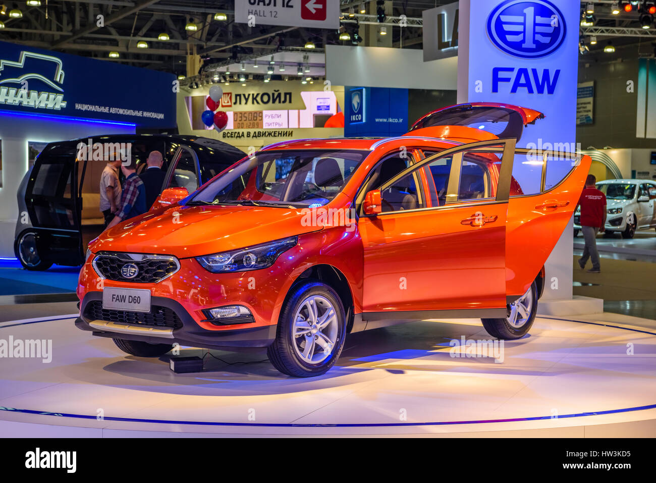 Moskau - August 2016: FAW D60 MIAS Moscow International Automobile Salon am 20. August 2016 in Moskau vorgestellt. Stockfoto