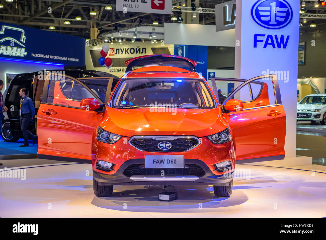 Moskau - August 2016: FAW D60 MIAS Moscow International Automobile Salon am 20. August 2016 in Moskau vorgestellt. Stockfoto