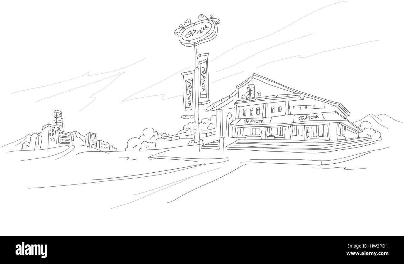 Abwesenheit, Architektur, Banner, Schwarz und Weiß, Schwarz, Weiß, Außen, Gebäude, Struktur, Stadt, Clipart, Kolonnade, Spalte, Computer Graphics, Tag, digital erzeugten Bild, Fassade, Grafiken, horizontale, hotel, Gastfreundschaft, Service, Illustration, Luxus, Berg, niemand, Draußen, Straße, Zeichen brett, Sky, Skyscraper, Ferien, Vektor Stockfoto