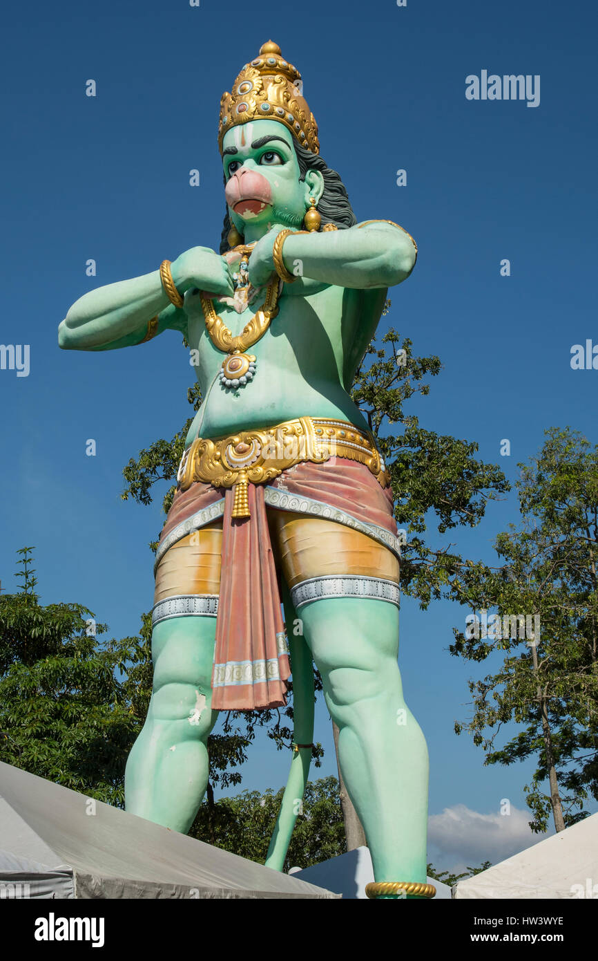 Statue von Lord Hanuman an Batu-Höhlen, Kuala Lumpur, Malaysia Stockfoto