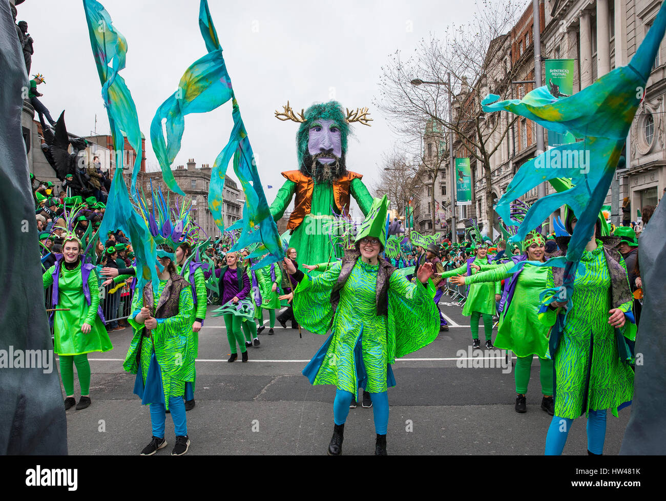 Dublin, Irland. 17 Mär, 2017. St. Patrick's Day feiern Stockfoto