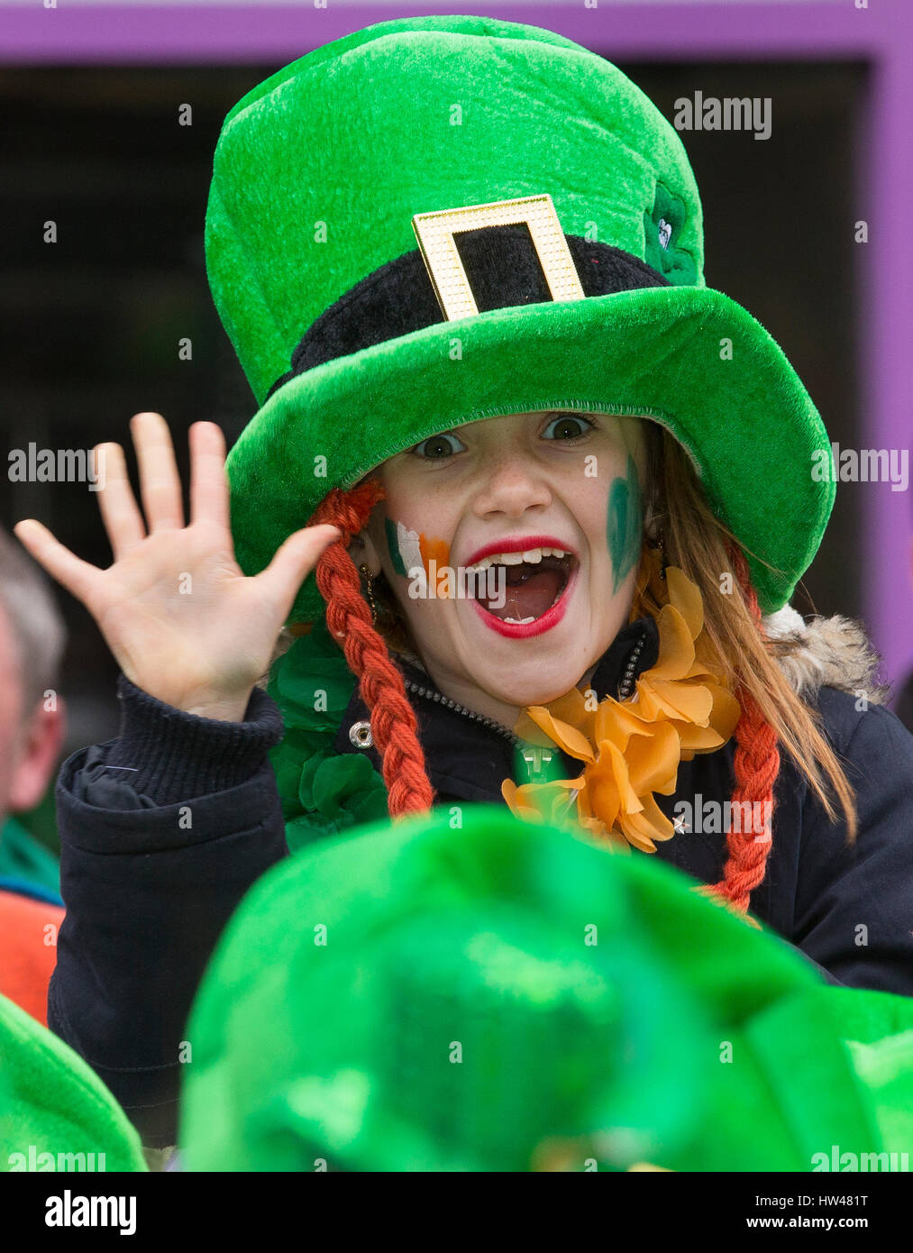 Dublin, Irland. 17. März 2017. Abgebildet auf der St. Patricks Day feiern. Bildnachweis: Peter Cavanagh/Alamy Live-Nachrichten Stockfoto