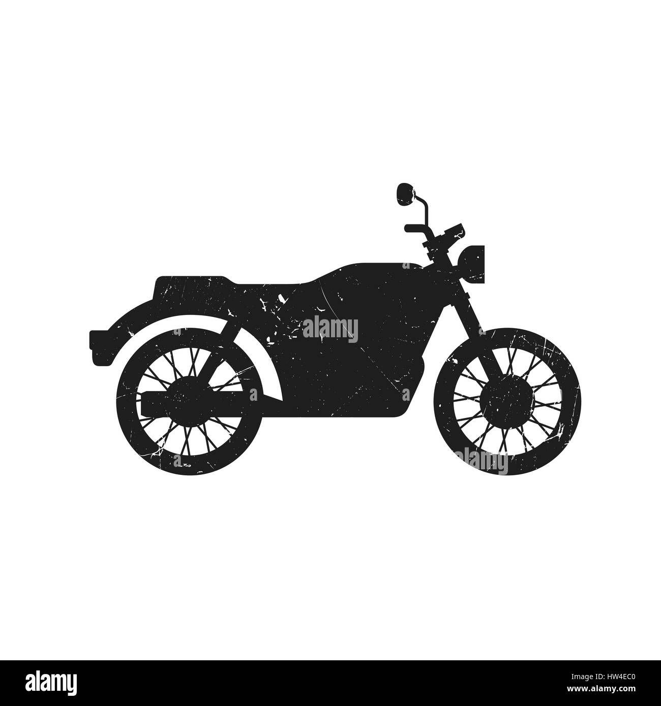Klassische Motorrad-Grunge-silhouette Stock Vektor
