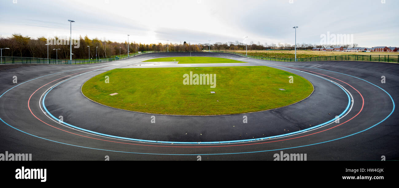 Grass-Kreis bei Middlesbrough Sports Village, UK. Stockfoto