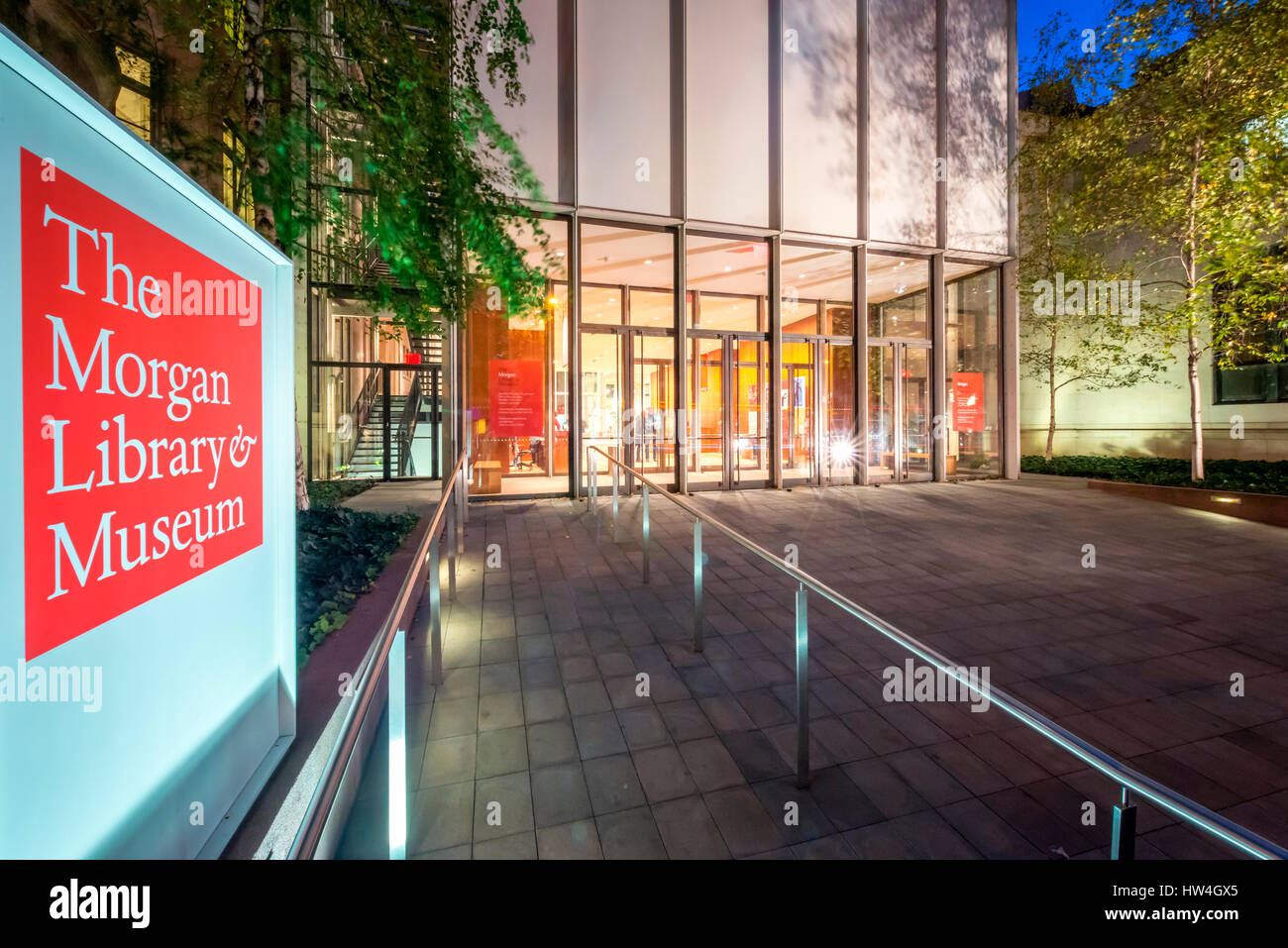 Außenansicht der Morgan Library and Museum in New York Stockfoto