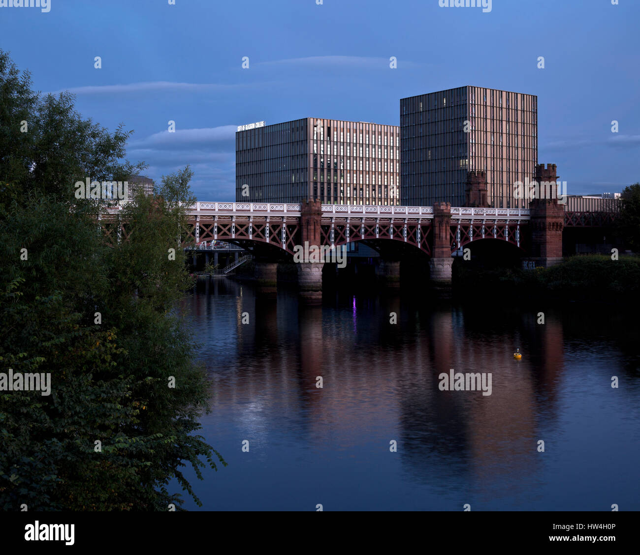 Außenansicht der Stadt von Glasgow Riverside Hochschulcampus. Glasgow, Schottland. Stockfoto