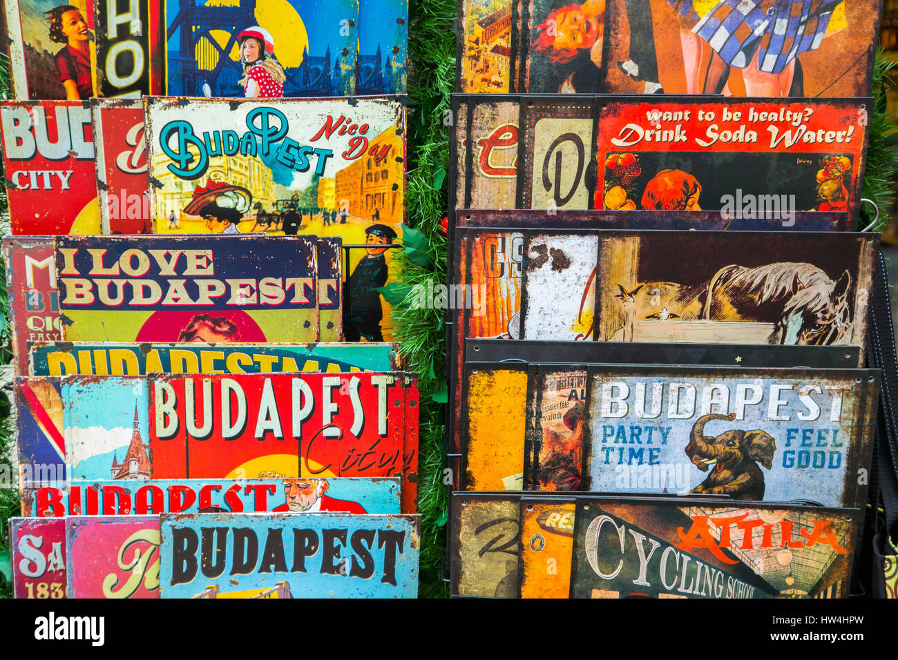 Souvenir. Budaer Burgviertel Hill. Budapest Ungarn, Südost-Europa. Stockfoto