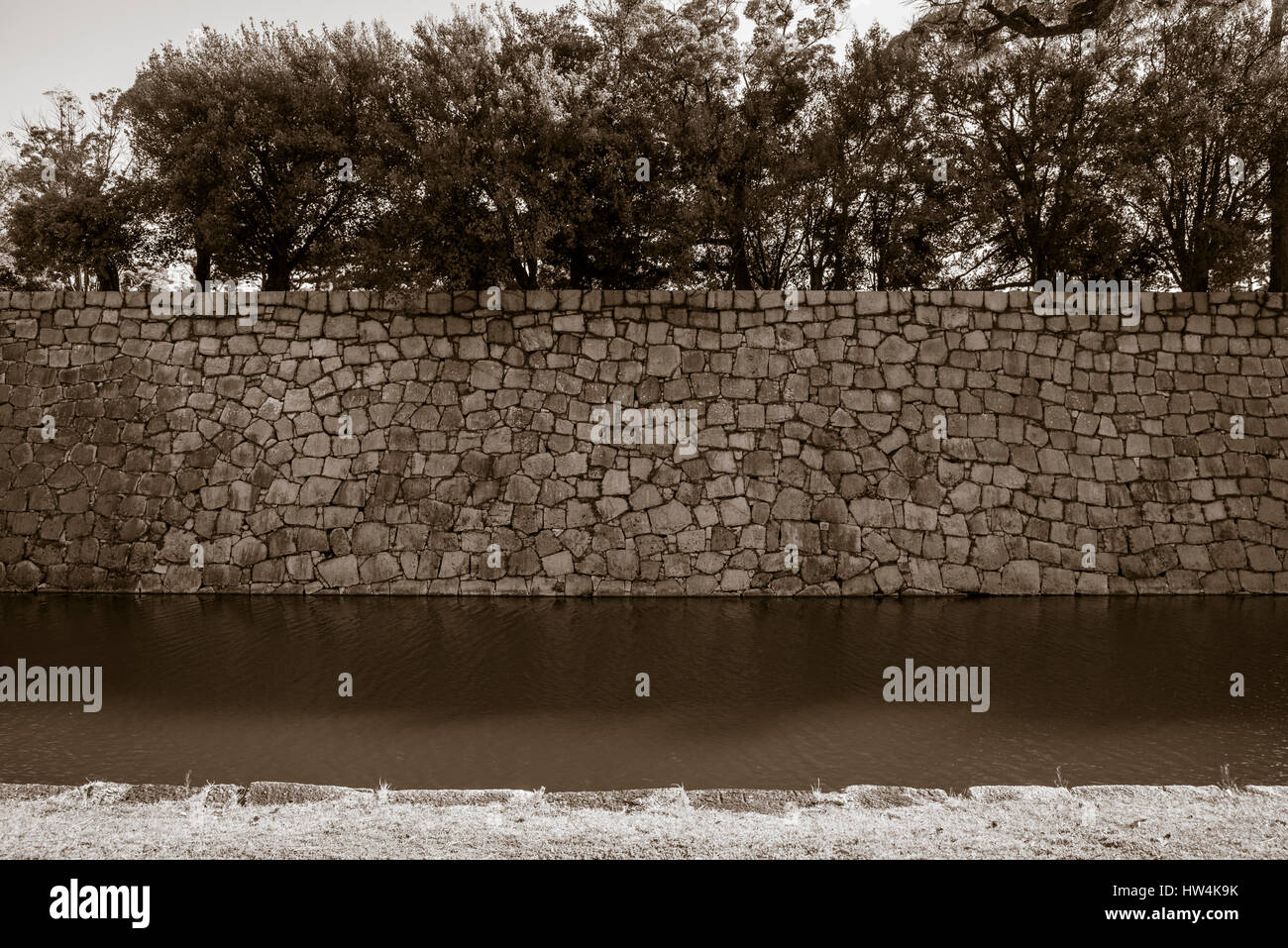 Außerhalb von Kyoto Imperial Palace (Kyōto gyoen), Japan Stockfoto