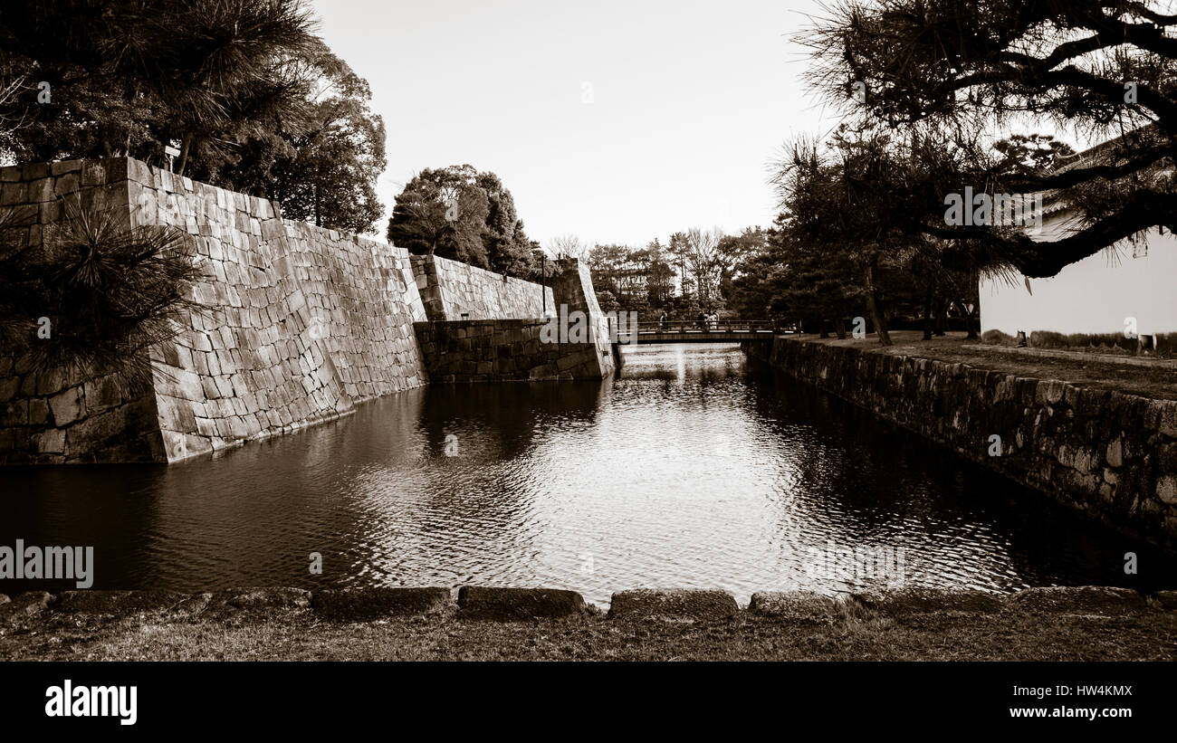 Außerhalb von Kyoto Imperial Palace (Kyōto gyoen), Japan Stockfoto