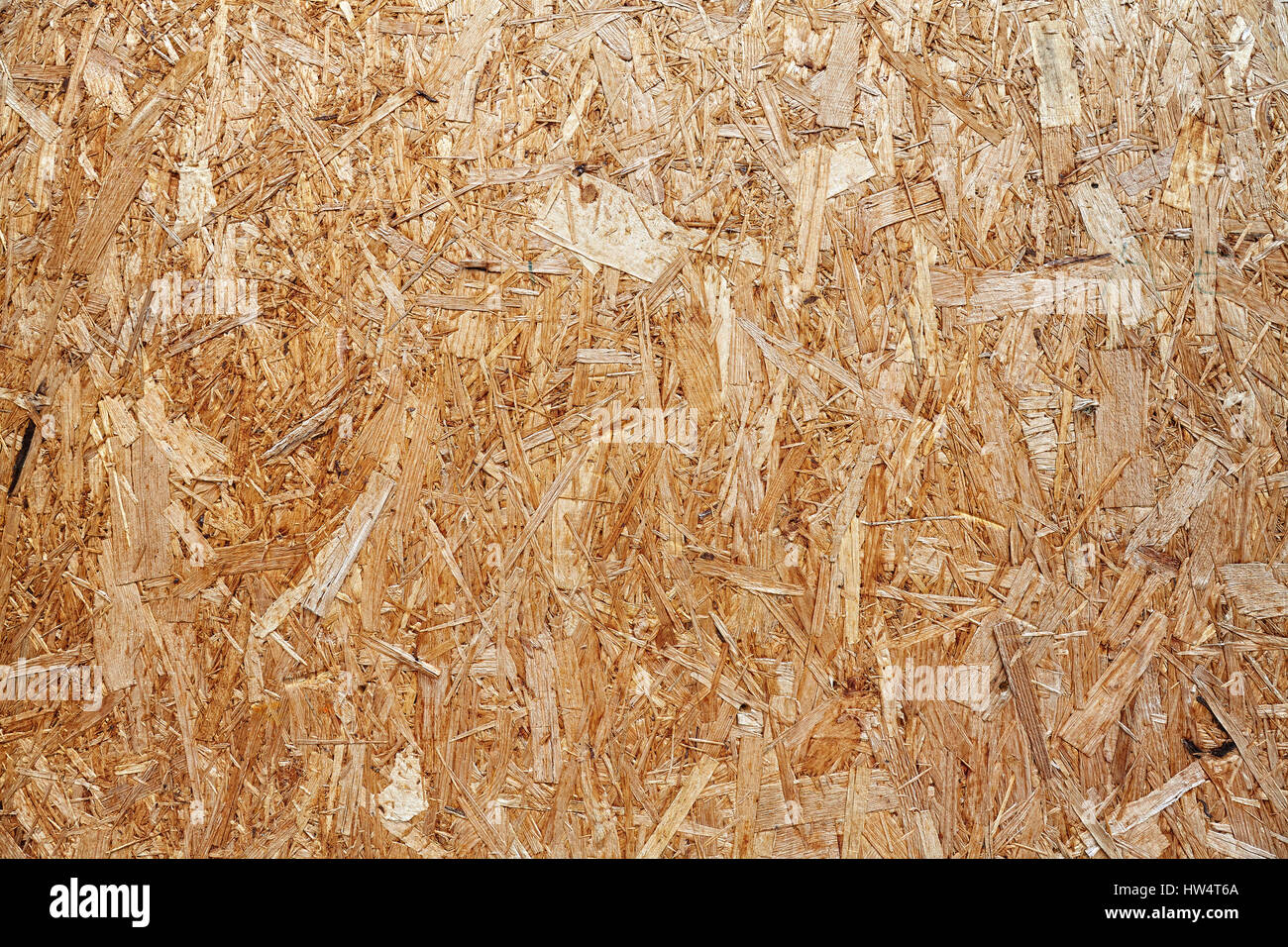 Ein altes orientierten Strand Board (OSB), Faserplatten Hintergrund Textur. Stockfoto