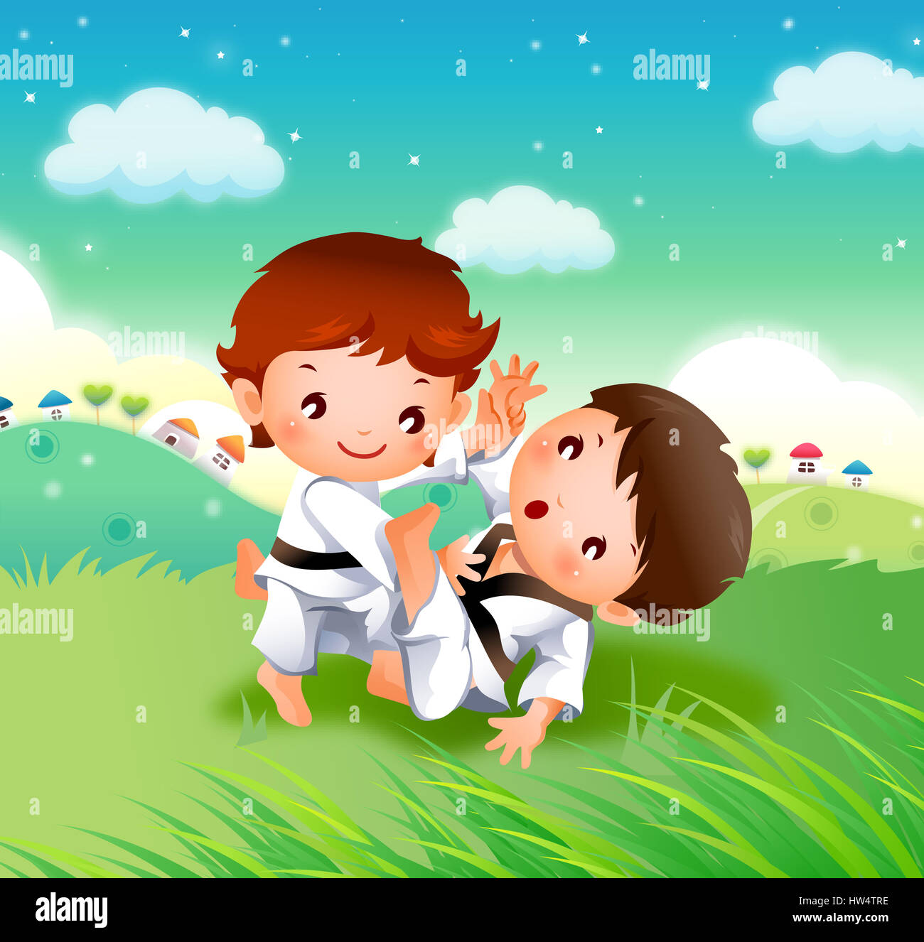 Barfuss Jungen Junge Kind Mann Gebaude Aussen Gebaude Struktur Cartoon Kind Kindheit Clipart Cloud Farbe Farbe Farbe Bild Wettbewerb Computer Graphics Tag Entschlossenheit Digital Erzeugten Bild Feld Kampfen Volle Lange Grafiken
