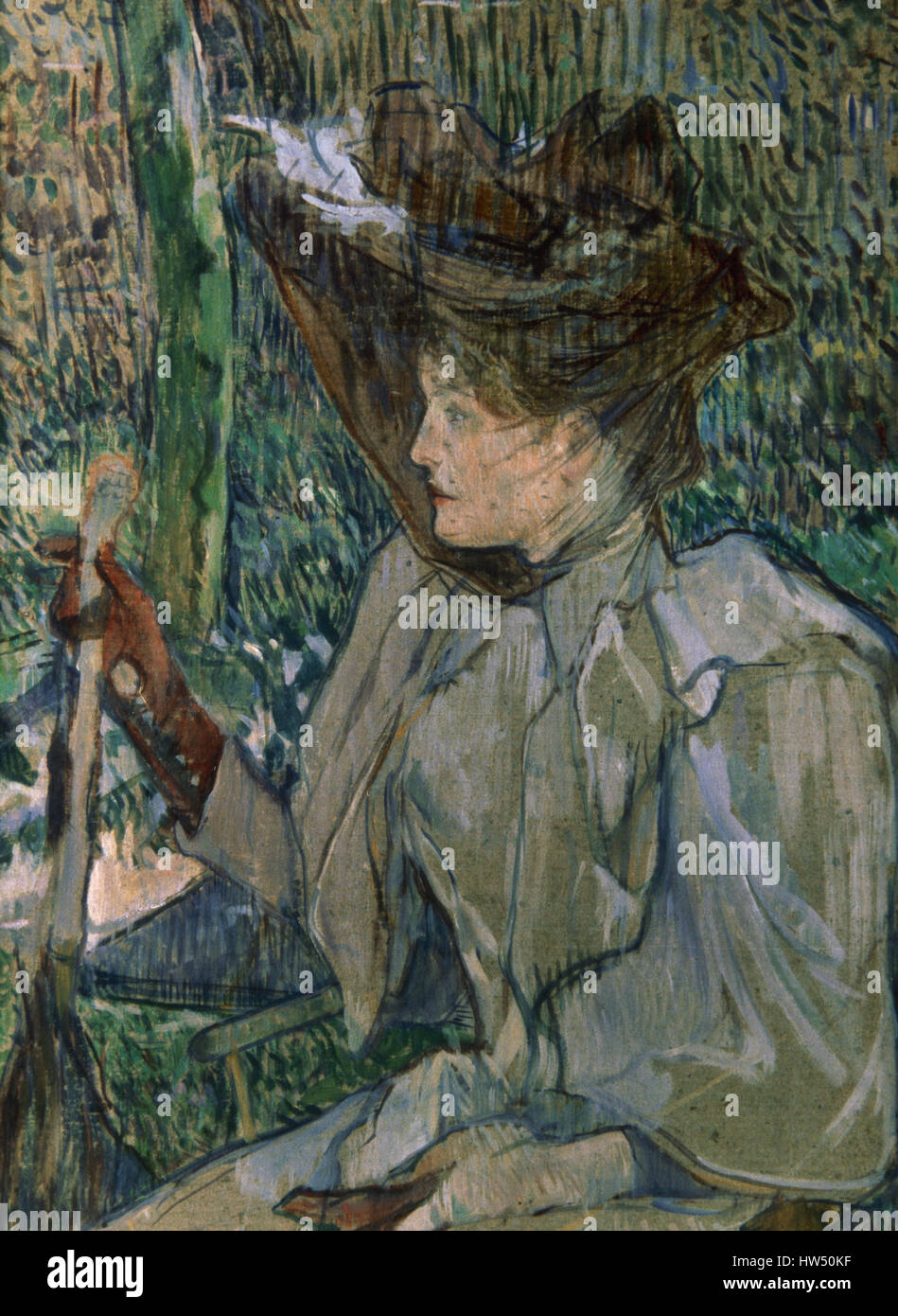 Henri de Toulouse-Lautrec (1864-1901). Französischer Maler. Post-Impressionismus. Frau mit Handschuhen, 1891. Öl auf Karton. 1896. d ' Orsay. Paris. Frankreich. Stockfoto