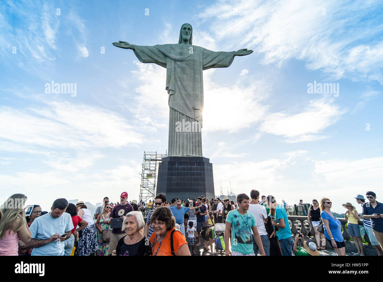 Bekanntesten Wahrzeichen Rio De Janeiro ist die Christusstatue auf dem