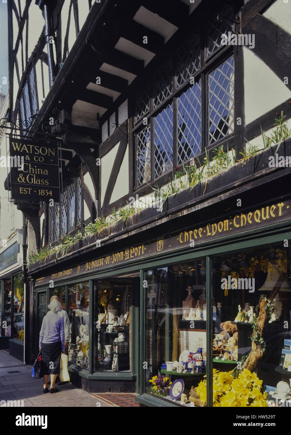 Der ehemalige Watson und Co China & Glas Shop. Salisbury. Wiltshire. England. UK Stockfoto