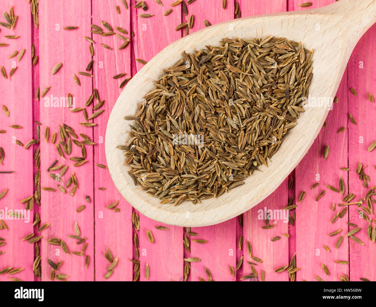 Esslöffel getrocknete Kreuzkümmel Samen Spice Stockfoto