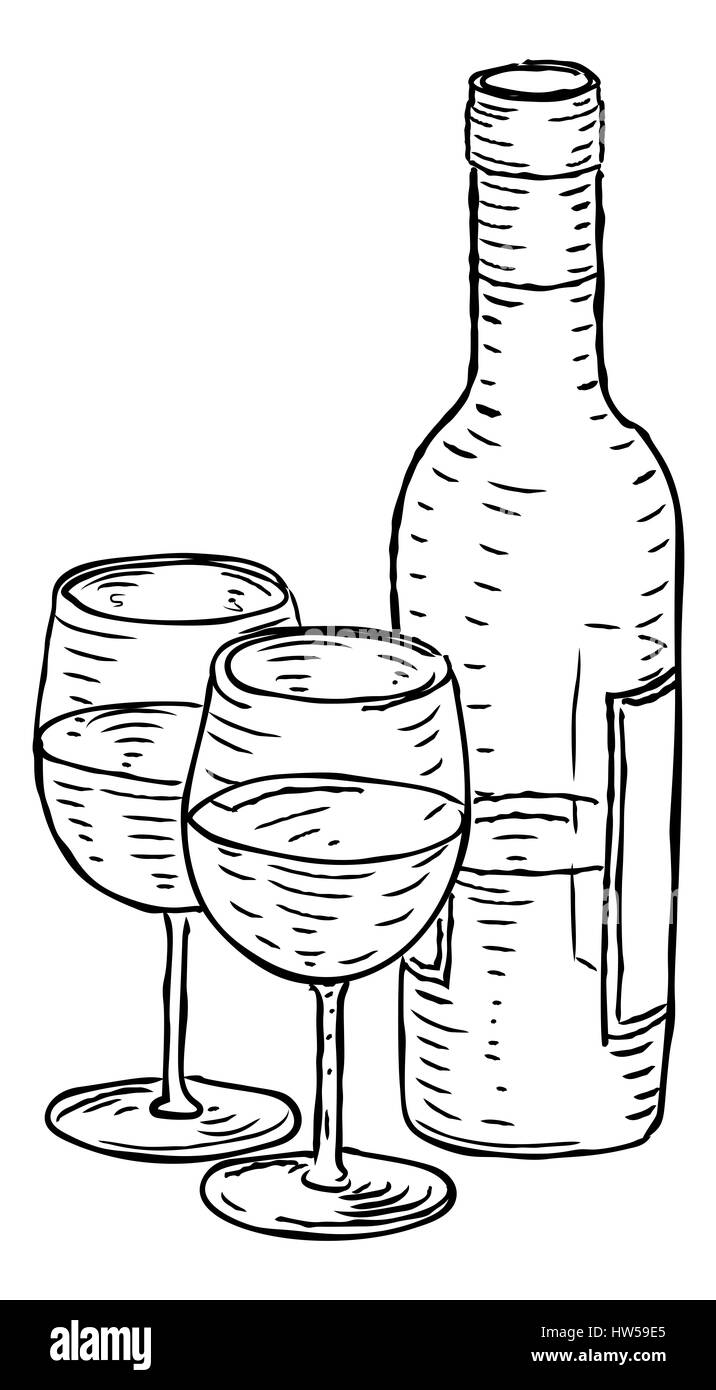 Eine glasflasche zeichnen -Fotos und -Bildmaterial in hoher Auflösung –  Alamy