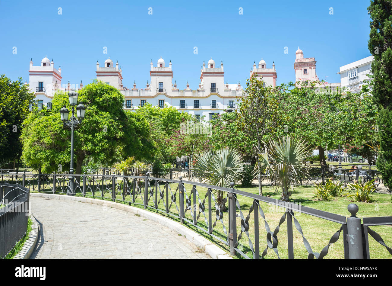 Spanien-Platz, Cadiz, Spanien (Plaza de España) Stockfoto