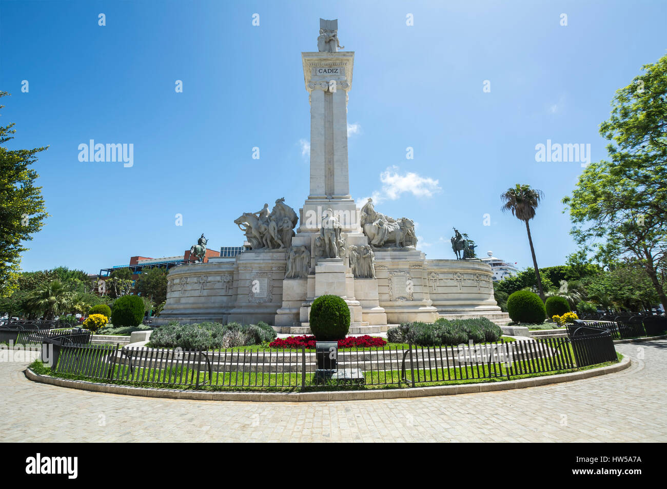 Spanien-Platz, Cadiz, Spanien (Plaza de España) Stockfoto