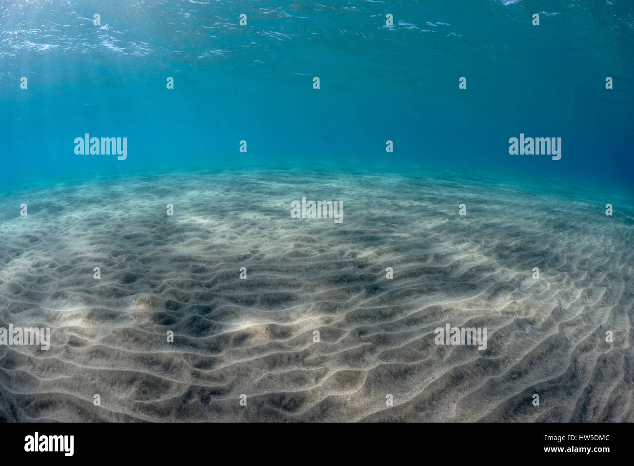 Sonnenlicht-Tänze in der Lagune, Marsa Alam, Rotes Meer, Ägypten Stockfoto