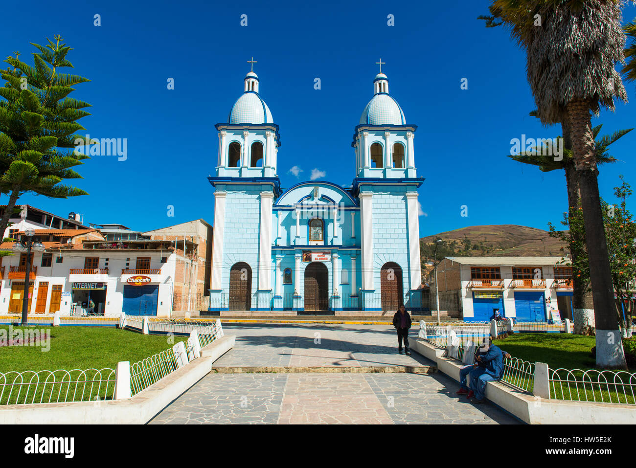 Kirche "Nuestra Señora del Carmen" in der Stadt Celendin, Celendin Provinz, Peru, Südamerika Stockfoto Kirche "Nuestra Señora del Carmen" in der Stadt Celendin, Celendin Provinz, Peru, Südamerika Stockfoto