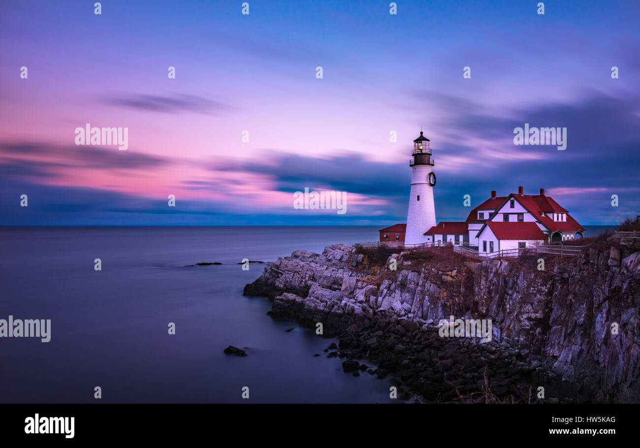 Portland Head Leuchtturm Stockfoto