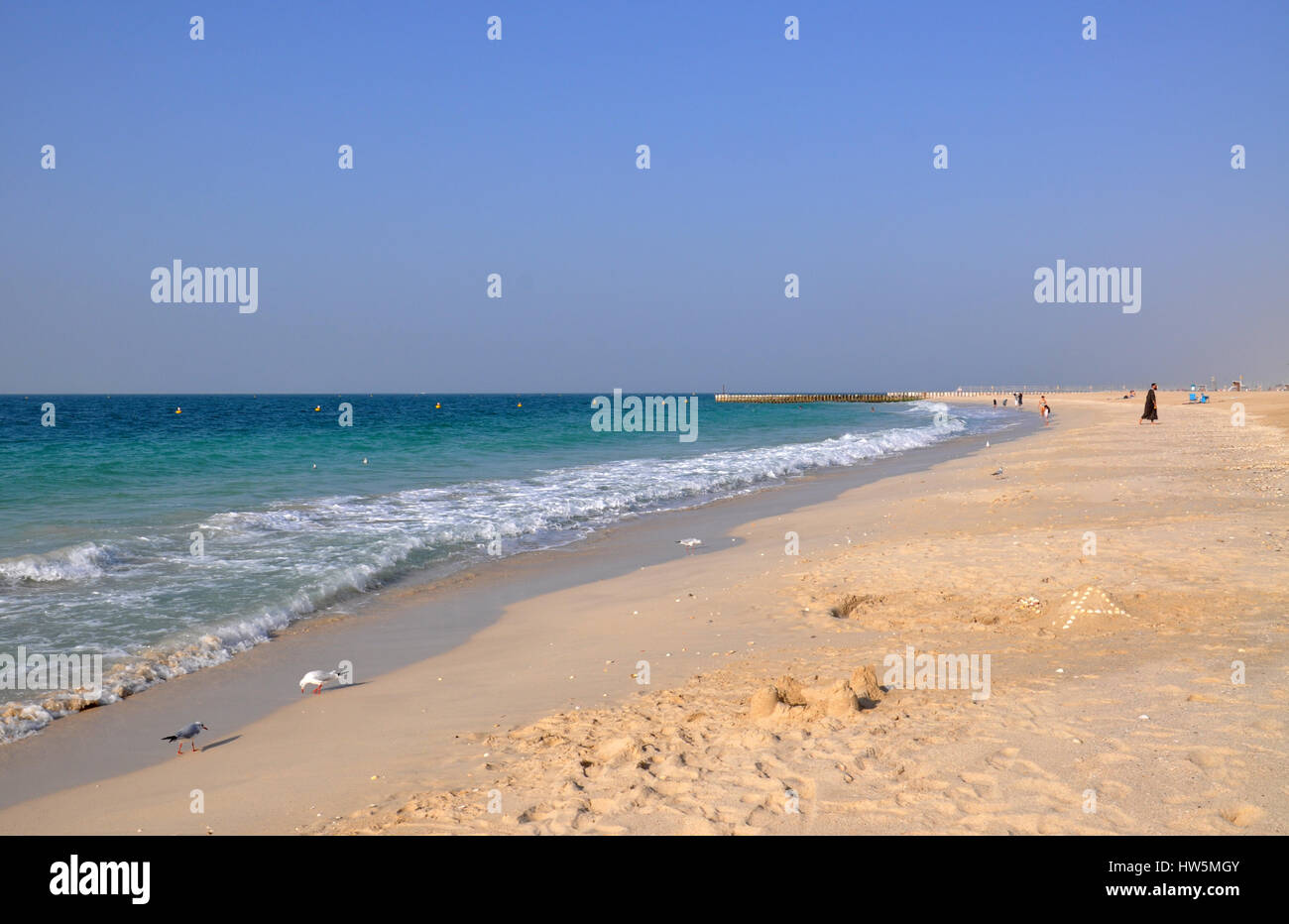 Kite-Strand in Dubai in Winterurlaub Stockfoto
