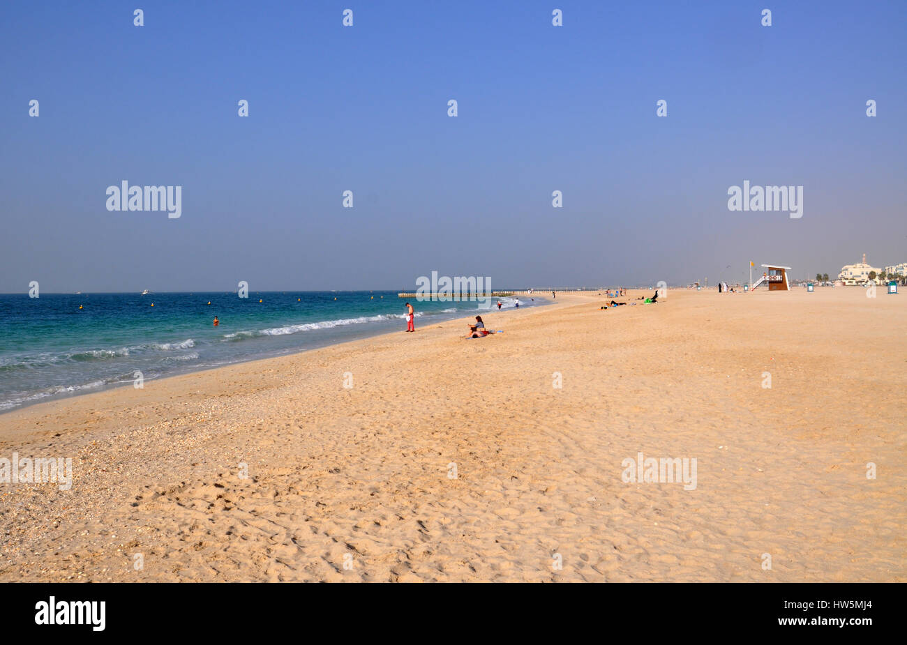 Kite-Strand in Dubai in Winterurlaub Stockfoto