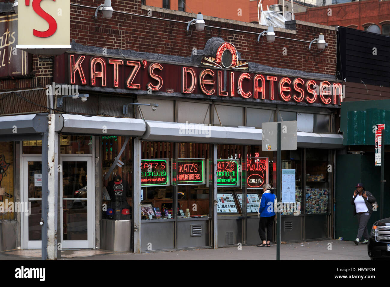 USA, New York City, Manhattan, Lower East Side, Katz Deli Stockfoto