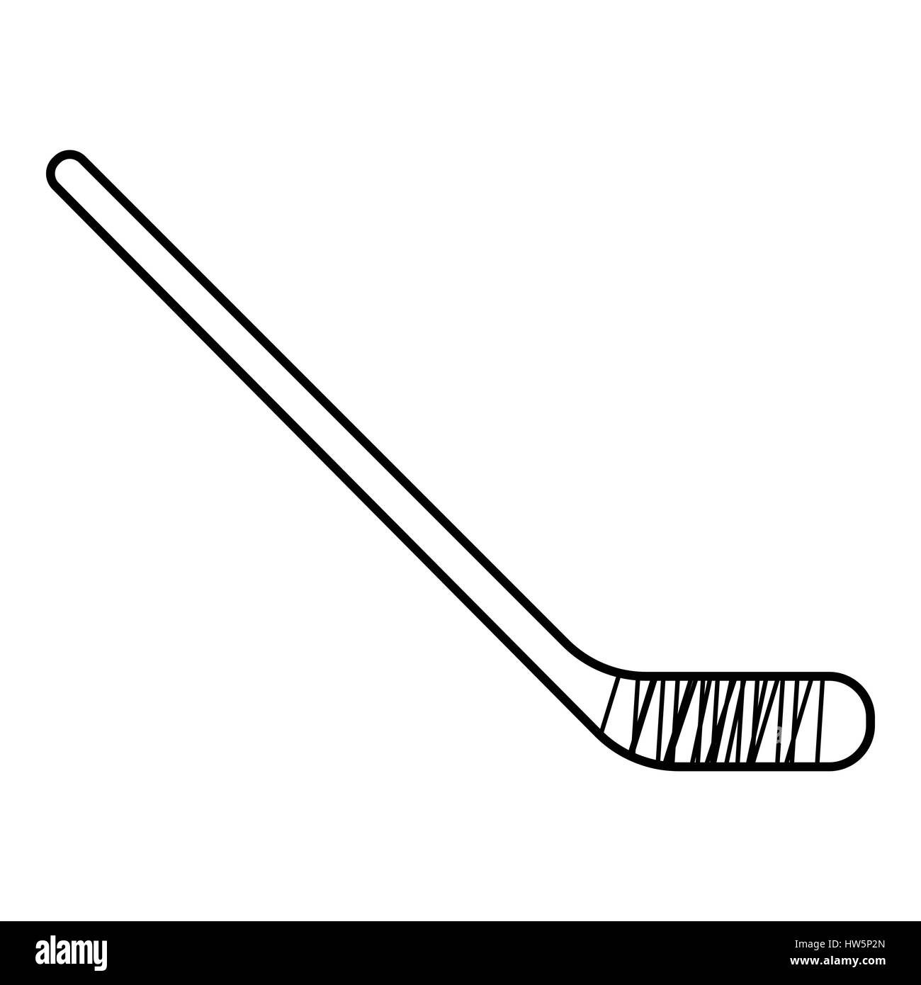 Professionelle Hockey-Stick-Symbol, Umriss-Stil Stock Vektor