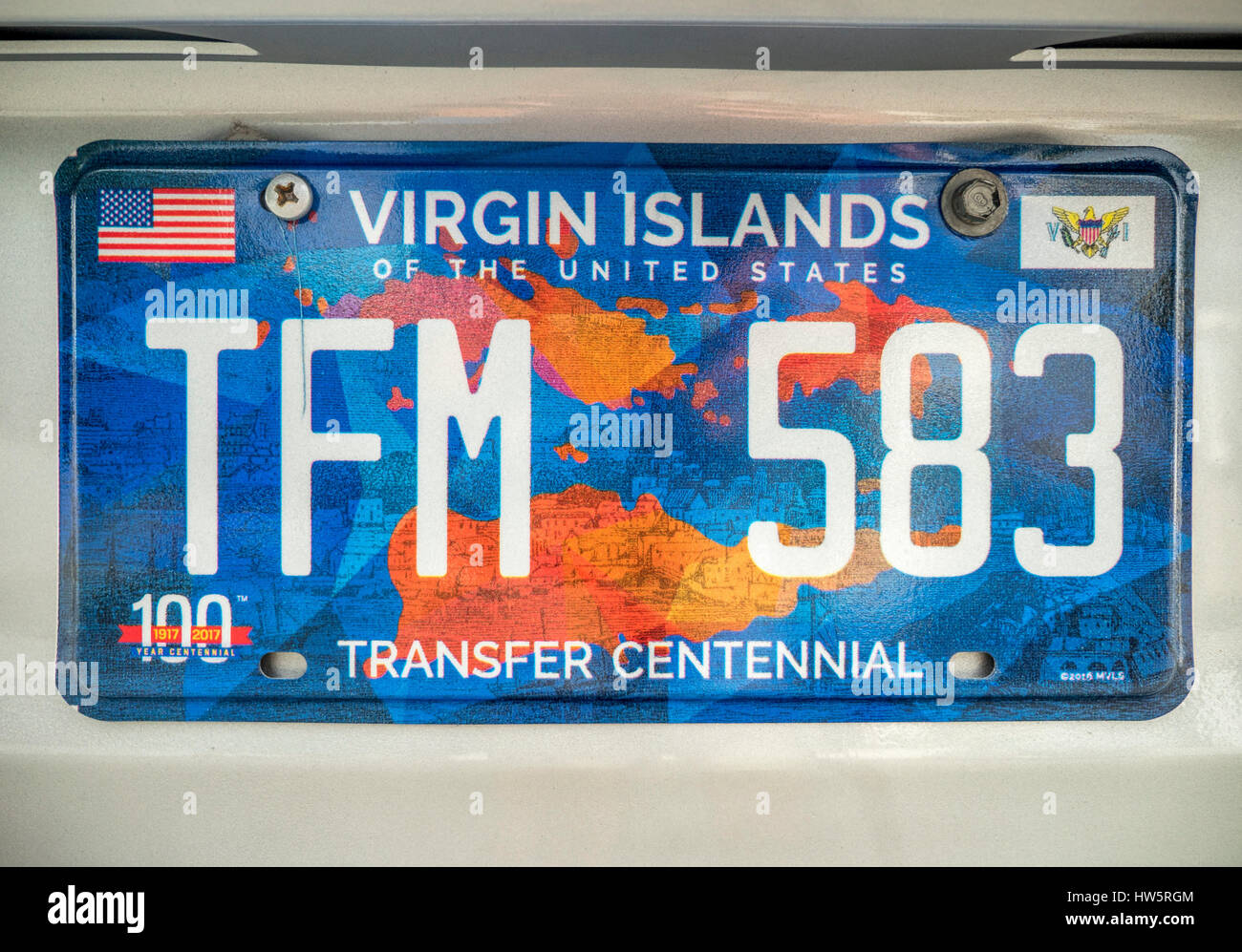 Virgin islands license plate Fotos und Bildmaterial in hoher