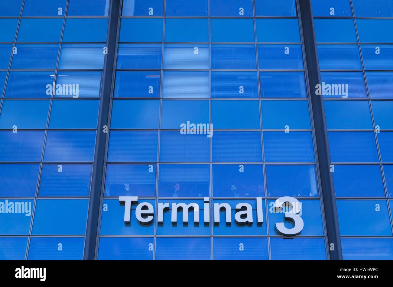 Dänemark, Zealand, Kopenhagen, Kopenhagen Intertnational Flughafen, äußere des Terminal 3 Stockfoto