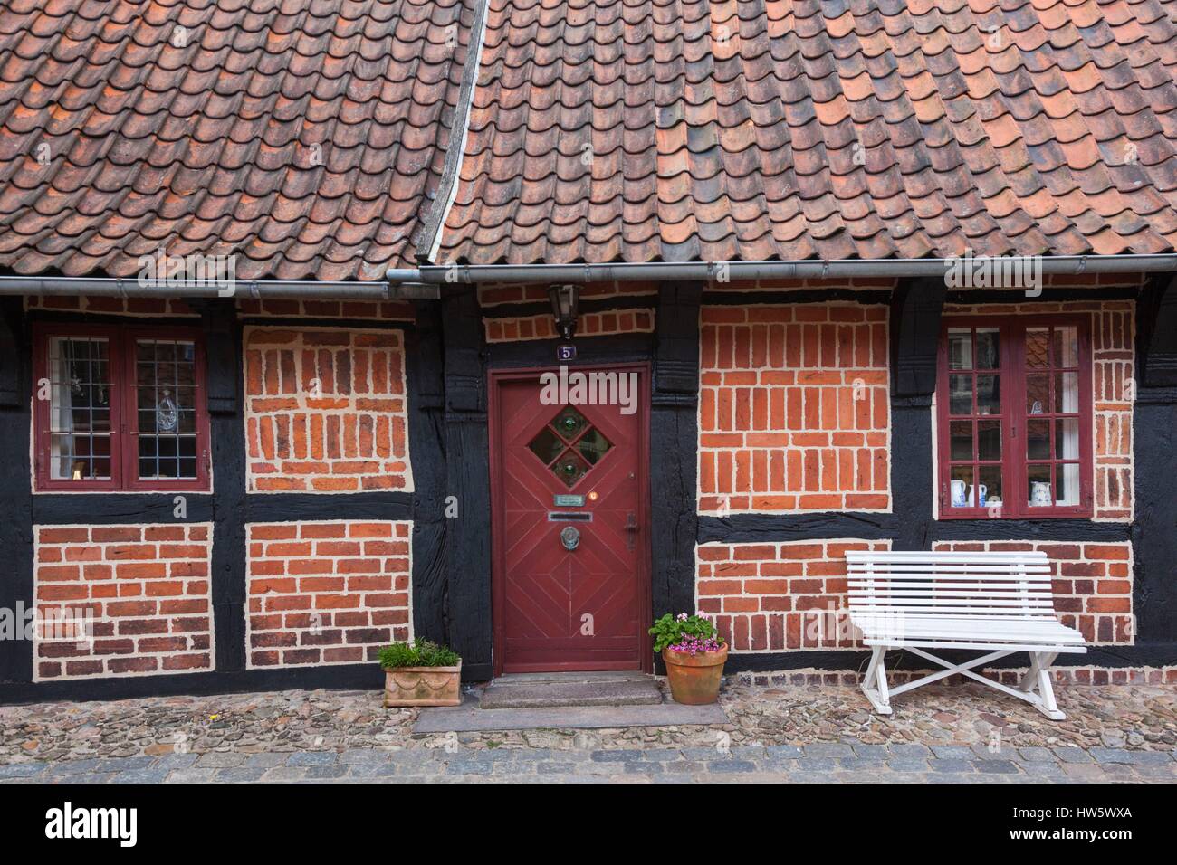 Dänemark, Jütland, Ribe, Gebäude detail Stockfoto