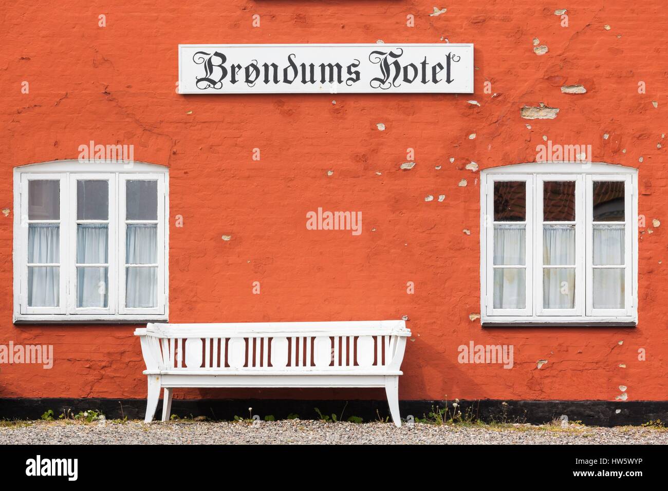 Dänemark, Jütland, Gamle Skagen, alte Skagen Brondums Hotel Stockfoto