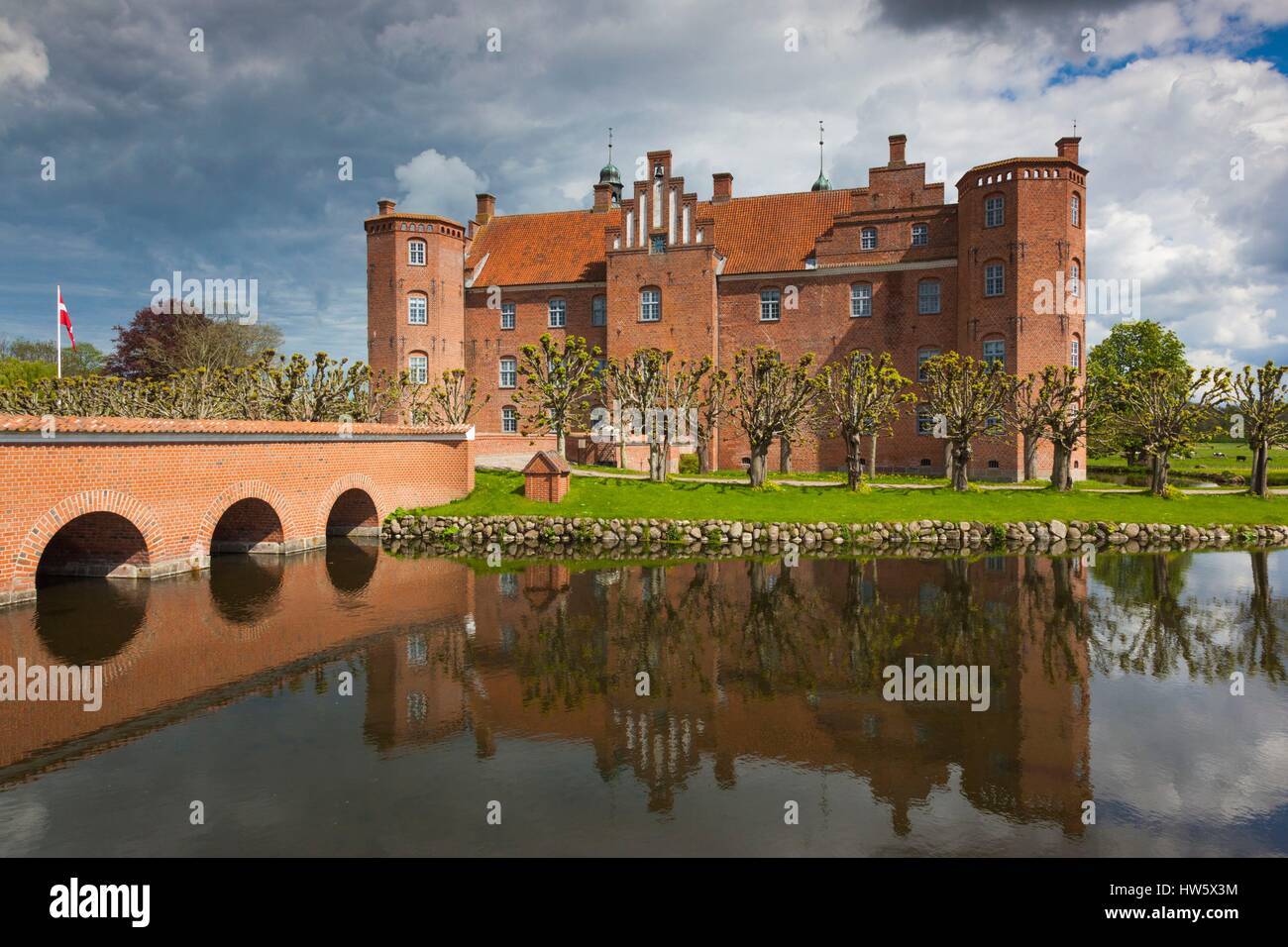 Dänemark, Jütland, Auning, Gammel Estrup Herrenhaus, außen Stockfoto