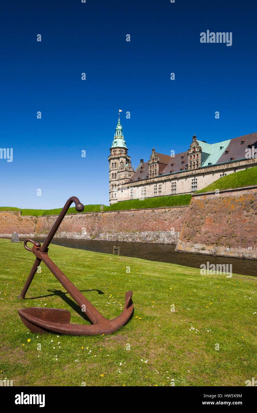 Dänemark, Seeland, Helsingor, Schloss Kronborg, auch bekannt als Elsinore Burg aus Shakespeares Hamlet Stockfoto