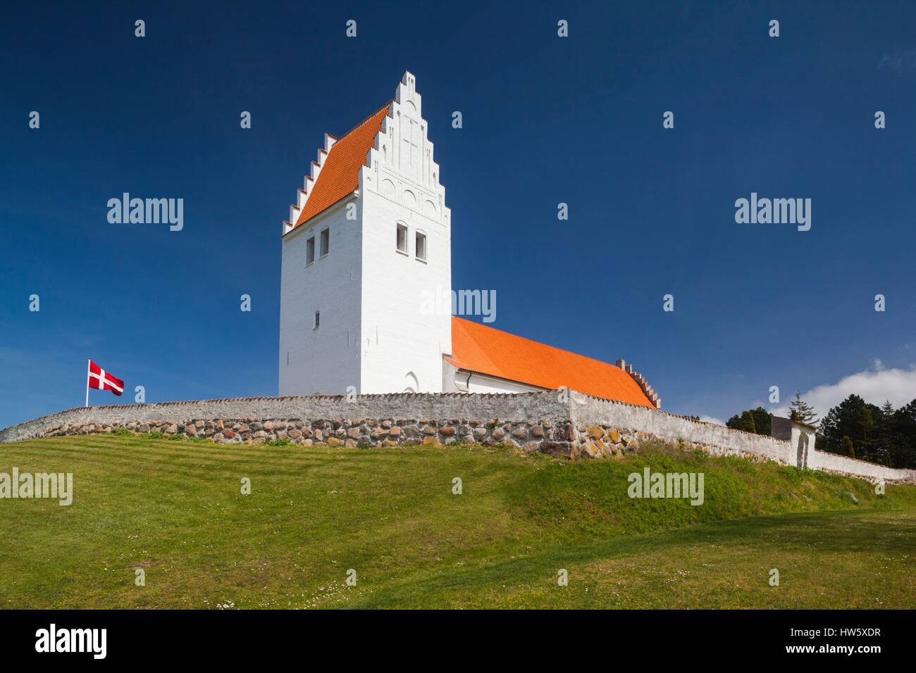 Dänemark, Mo, Fanefjord, Fanefjord Kirke-Kirche, außen Stockfoto