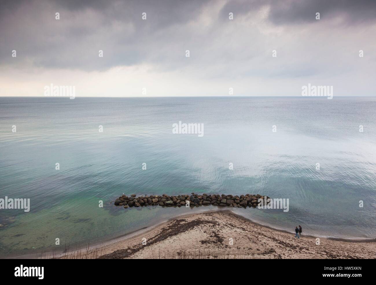Dänemark, Seeland, Tisvildeleje, erhöhten Blick auf Hesselo Bay Stockfoto