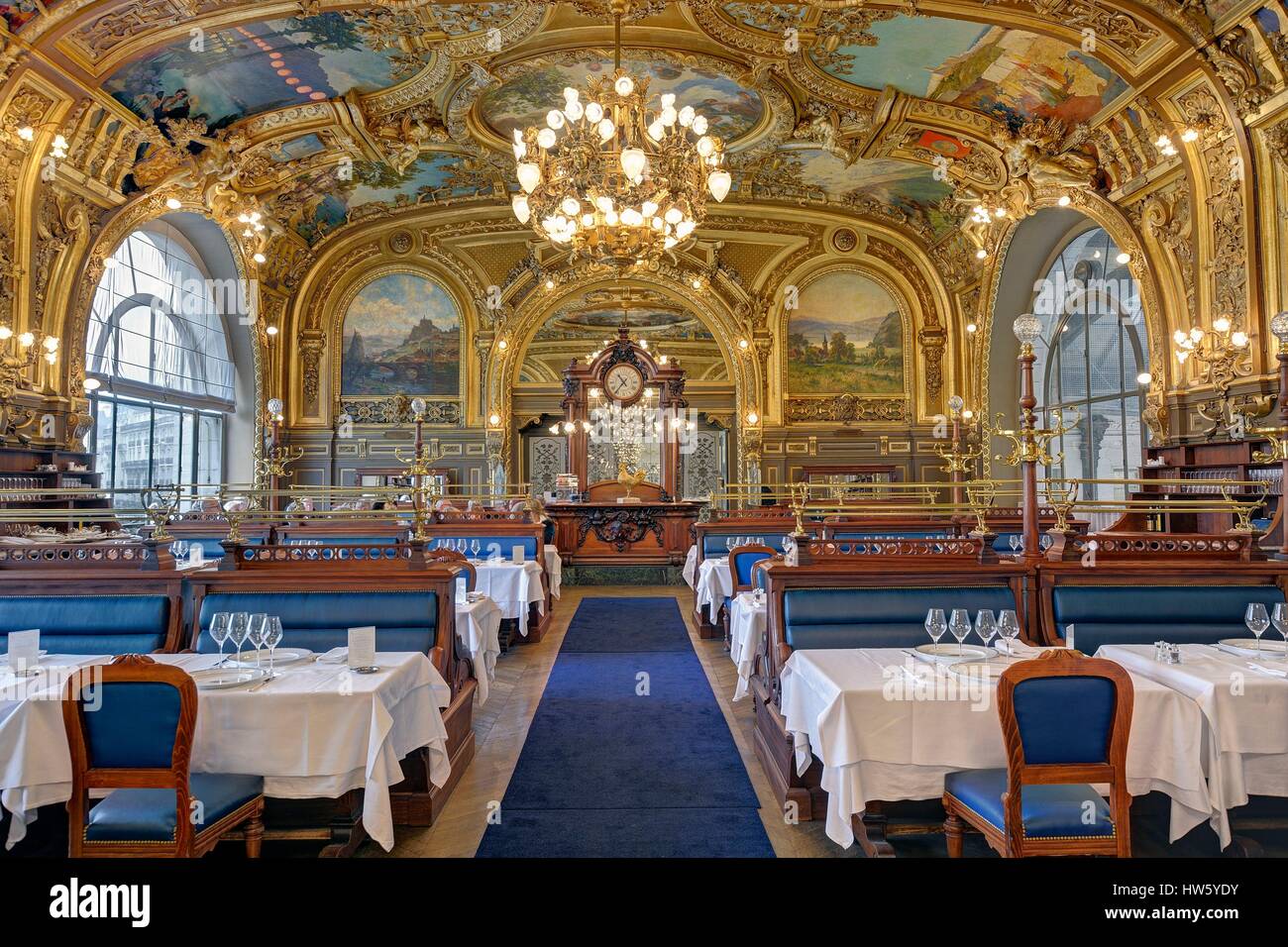Frankreich, Paris, Gare de Lyon (Lyon Bahnhof), Le train Bleu Restaurant Stockfoto