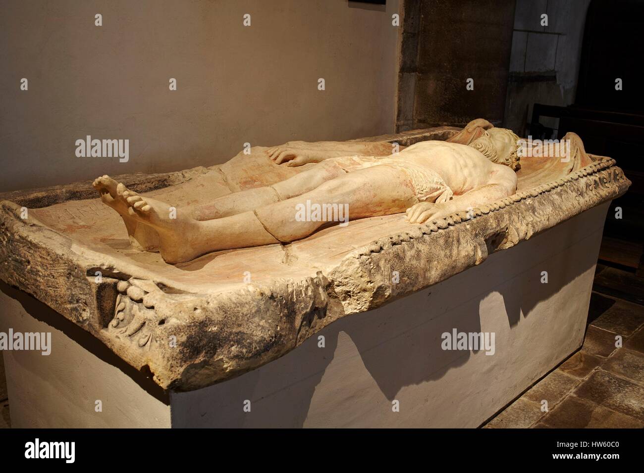 Frankreich, Morbihan, Auray, St. Gildas Kirche, Christus liegend Stockfoto