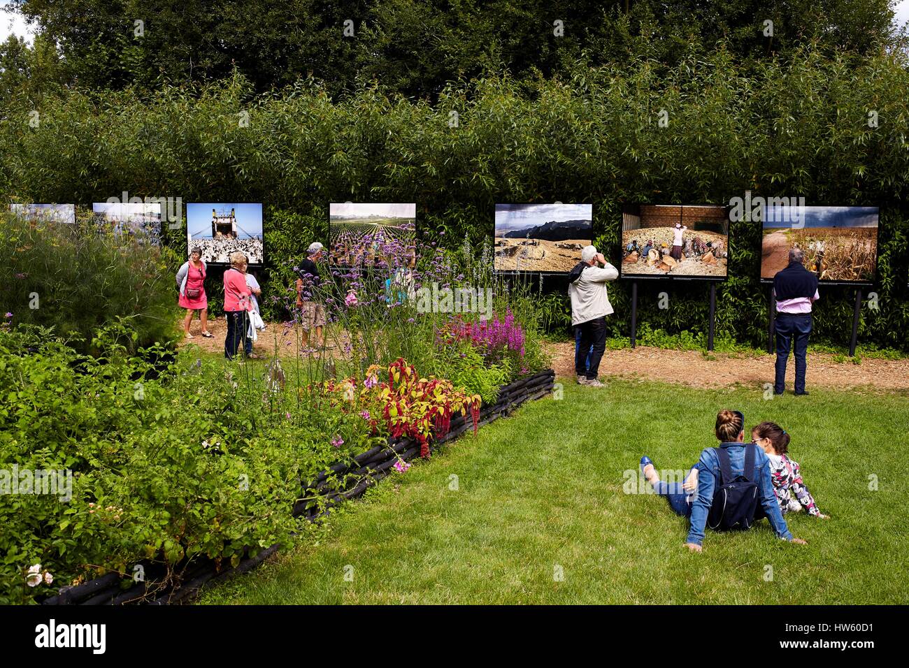 Frankreich, Morbihan, La Gacilly, jährliche fotografischen Festival: Mensch und Natur, Outdoor-Fotografie-Ausstellung Stockfoto