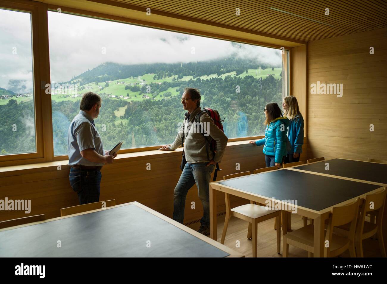 Österreich, Vorarlberg, großen Walsertal, Sankt Gerold, Rathaus von Kabinett Cukrowicz Nachbaur Architekten Stockfoto